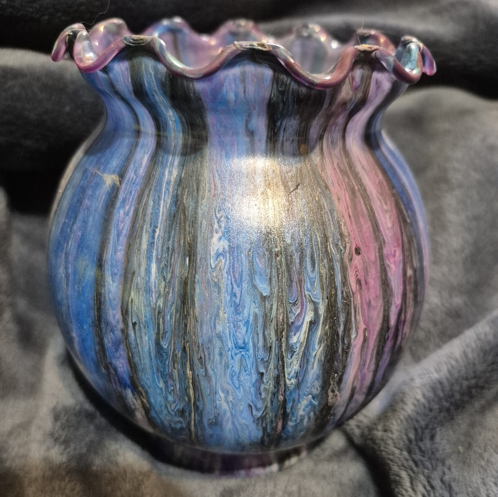 Colorful Swirl Glass Vase